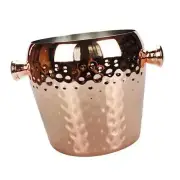 Stainless Steel Ice Bucket Hammered Single Wall Chiller