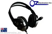 Headset Headphone Microphone for PC MAC SKYPE BRAND BLACK SILVER Live 3.5mm
