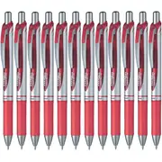 Pentel BL77 Box 12 Energel Gel Ink Pen Retractable Medium 0.7mm (Red)