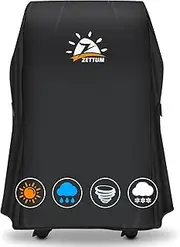 [Zettum] BBQ Cover 76 CM - 7105 Grill Barbecue Cover for Weber Spirit 210 Gas Grill Heavy Duty & Waterproof, PU Cover for Weber Spirit E-210 Grill with Side Trays Fold Down (76 L x 66 W x 109 H cm)