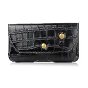 Universal Sports Waist Bag for Flip Wallet Pouch Crocodile Skin PU Leather Bag Case