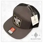 Retro Vintage Michelin Man Patch Richardson 168 Flat Bill 7-Panel Trucker Hat