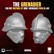 Cobra Iron Grenadier custom head for GI Joe 4" 6" 7" 12" action figures