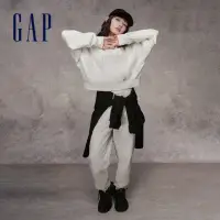 在飛比找momo購物網優惠-【GAP】女裝 Logo純棉帽T-白色(810617)