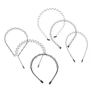 6pcs Wavy Headband Men Metal Hairband Men Wavy Headband Metal