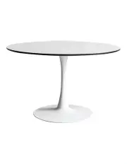 [Levede] 6 Person Marble Kitchen Dining Table 120cm in White