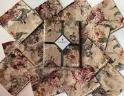 NEW! WATERFORD Linens Covington Gardens Tablecloth 60x104 BANQUET 14 NAPKINS