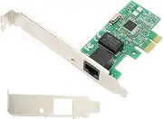 PCIExpress Network Adapter, 1-Port RJ45 Gigabit Ethernet Network Card 10/100/1000Mbps Single Copper RJ45 Port Ethernet LAN Adapter, T211 Chip