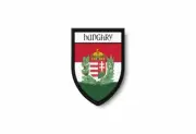 PATCH PATCHES EMBLEM IRON ON GLUE PRINT FLAG world crest hungary r2