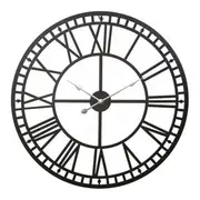 [Unbranded] Artiss 80cm Wall Clock Large Roman Numerals Metal