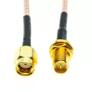 RG316 Cable RP-SMA Female plug Bulkhead to RP-SMA Male Connector RF Coaxial lot