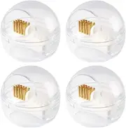 Housoutil 4 Sets Nail Drill Clean Box Detachable Brush Set for Nail Art Tools Manicure Supplies