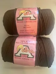 Cobra brown Macrame & Weaving Cord Skein 100 Yards 6mm (2 rolls) 100 yards each