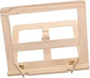 SEWACC Wooden Table Easel Adjustable Cookbook Recipe Portable Foldable Reading Stand with Page Holders for Cookbooks Textbooks