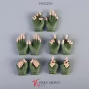 1/6 19XG57H Green Half Finger glove Hand Type for PH/TBleague Female Body