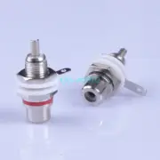 4PCS Silver RCA Terminal Jack Female Chassis Connector for Tube Amp Speaker