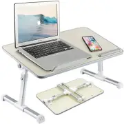 Adjustable Laptop Desk for Bed - Portable Standing Table with Foldable Legs