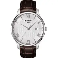 在飛比找momo購物網優惠-【TISSOT】Tradition 羅馬經典大三針石英腕錶-