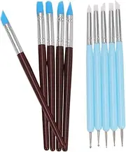 CRILSTYLEO Nail Art Accessories Set 10-piece Silicone Dotting Pen Carving Tools Nail Liner Painting Pen Ideal for Home Professional