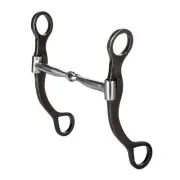Tabelo Plain Cheek Snaffle Bit 5'' Light Black