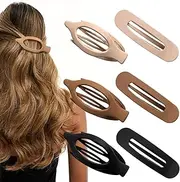Flat Hair Clips, 6 Pack 4.7 Inch French Concord Flat Hair Clips for Women Girls, 2 Styles Claw Clips for Thick Thin Hair, Strong Hold Duck Billed Clips Barrettes Accessories