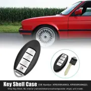 Car Key Fob Shell Case KR55WK48903 for Nissan Altima Maxima 4 Key Button Black