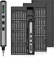 Electric Screwdriver Set, 68 in 1 Precision Power Screwdriver Cordless with 5 Torque Settings & 4 LED Lights,Built-in Magnetizer, Precision Screwdriver Set for Phone Camera Laptop Watch