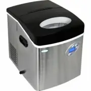 Large 50 Lb Stainless Steel Portable Ice Maker, Compact Countertop Cube IceMaker