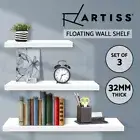 Artiss Floating Wall Shelf Set DIY Mount Shelves 3pcs Book Display Rack White