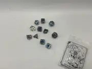 Blue Sky Resin DND Dice Set 12Pcs Polyhedral Sharp Edge for Dungeon and Dragons