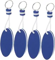 [Toddmomy] 4pcs Oval Floating Keychain: Foam Key Float Floating Key Ring Pendant For Water Sports For Fishing Surfing And