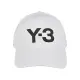 【Y-3 山本耀司】Y-3 Logo Cap立體感刺繡黑字LOGO帆布棒球帽(白)