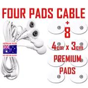 Omron HV-F127 / HV-F128 compatible ELECTRODE TENS 4 PADS CABLE + 8 SMALL PADS