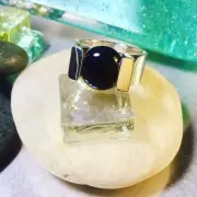 Genuine 925 Sterling Silver Black Onyx Gemstone Ring, Several Sizes