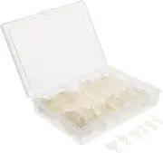 Healeved Nail Art Decor Accessories 600pcs Short Manicure Stickers Fake Nails Coffin Nails Tips for Nail Tips Lengthen