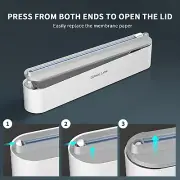 Wrap Dispenser with Slide Cutters, Refillable Magnetic Plastic, Cling Wrap Dispe