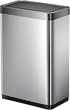 EKO Mirage X Recycling Sensor Kitchen Bin - Sleek & Hygienic Touch-Free Dual Compartment Rubbish Bin - Perfect for Kitchen & Home, Stainless Steel, 40 Litre