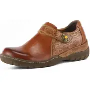 L'Artiste by Spring Step Gyarados Slip-On Shoes - Camel, Size 37M NEW
