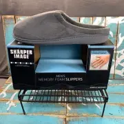New Sharper Image Memory Foam Mens Comfort Slippers Size XL 11-12