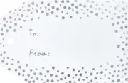 Foil Silver Dots Gift Tags, 50PCS to from Gift Tags with String, White Paper Han