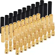 20 Pairs Female Male 4mm 4.0mm Gold Bullet Connector Plug for RC Battery ESC Motor Wire Plug with Heat Shrink Tube