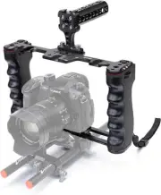 Zeadio Camera Video Rig Cage, Aluminum Filmmaking Kit with Top Handle