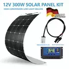 12V 300W flexible Solar Panel Kit Mono Fixed boat RV Camping Battery Charging