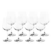 8pc Rona Bin 68 Crystal Stemmed White Wine Drinking Glass Barware Set 440ml