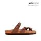 【MISWEAR】男-涼鞋-Genuins 純素皮革軟木男士交叉涼鞋-棕