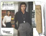 Vogue Sewing Pattern 1021, Anne Klein Blouse in 3 Styles, Size 20 - 24, Uncut