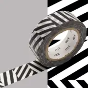 Masking Tape MT Kapitza Herringbone Black and White - Seesaw