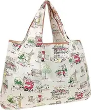 allydrew Large Foldable Tote Nylon Reusable Grocery Bag, London