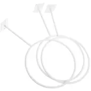 Basketball Display Racks Wall Mounted Ball Storage Simple Design Sports Equipment 3Pcs White 23.50X12.00X12.00CM
