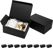 Mcfleet Black Gift Boxes with Lids 9x6x4 Inches 10 Pack Groomsmen Proposal Boxes Cardboard Gift Box for Presents, Craft Boxes for Christmas, Wedding, Graduation, Holiday, Birthday Gift Packaging